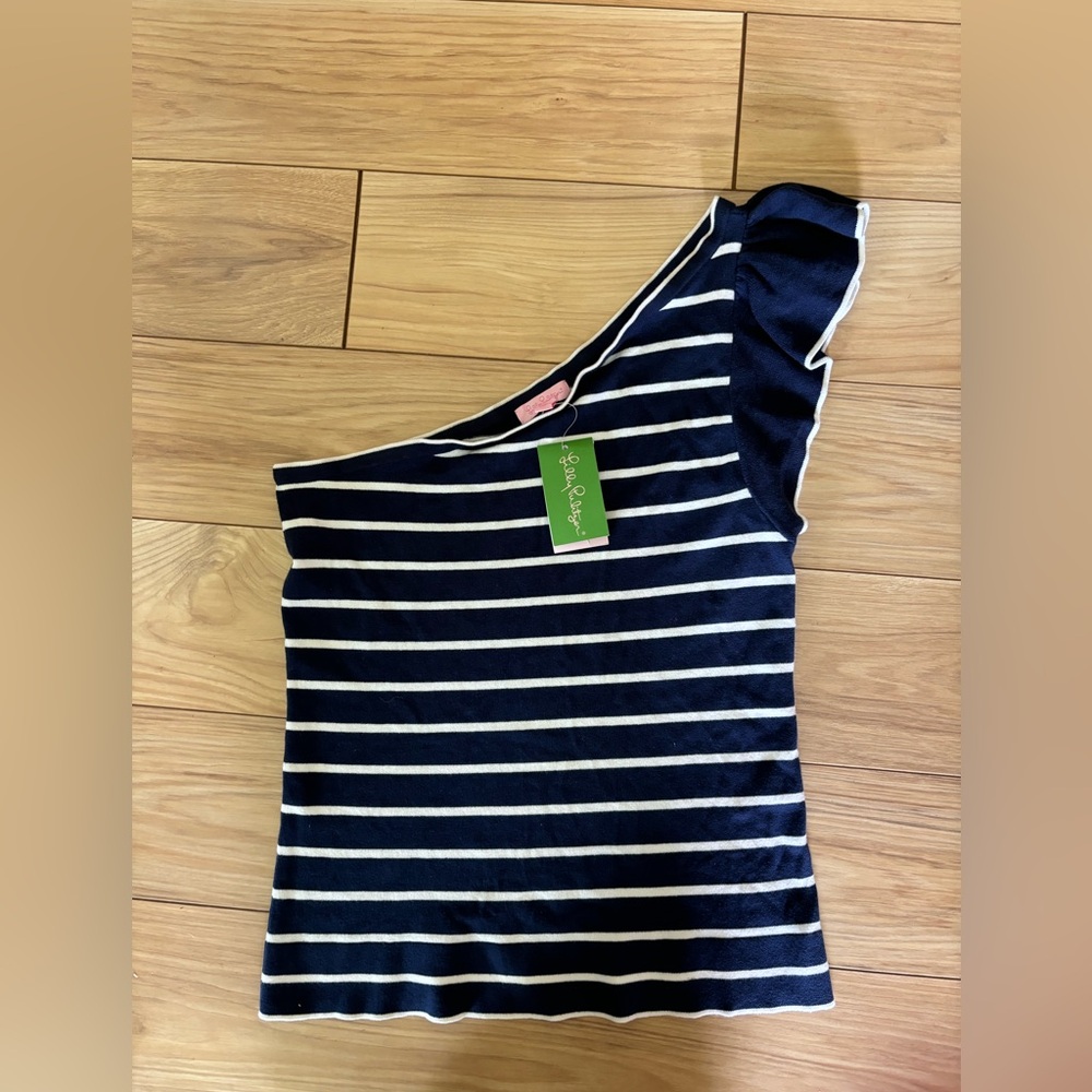 Lilly Pulitzer  - Size L - Nautical One Shoulder Top